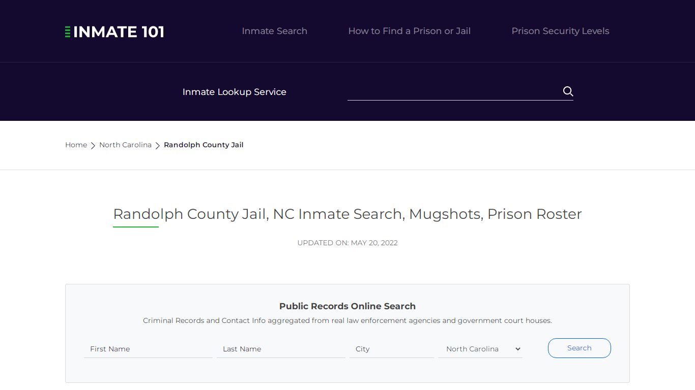 Randolph County Jail, NC Inmate Search, Mugshots, Prison Roster
